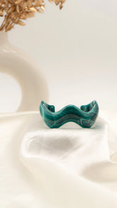 Emerald Swirl Resin Bangle